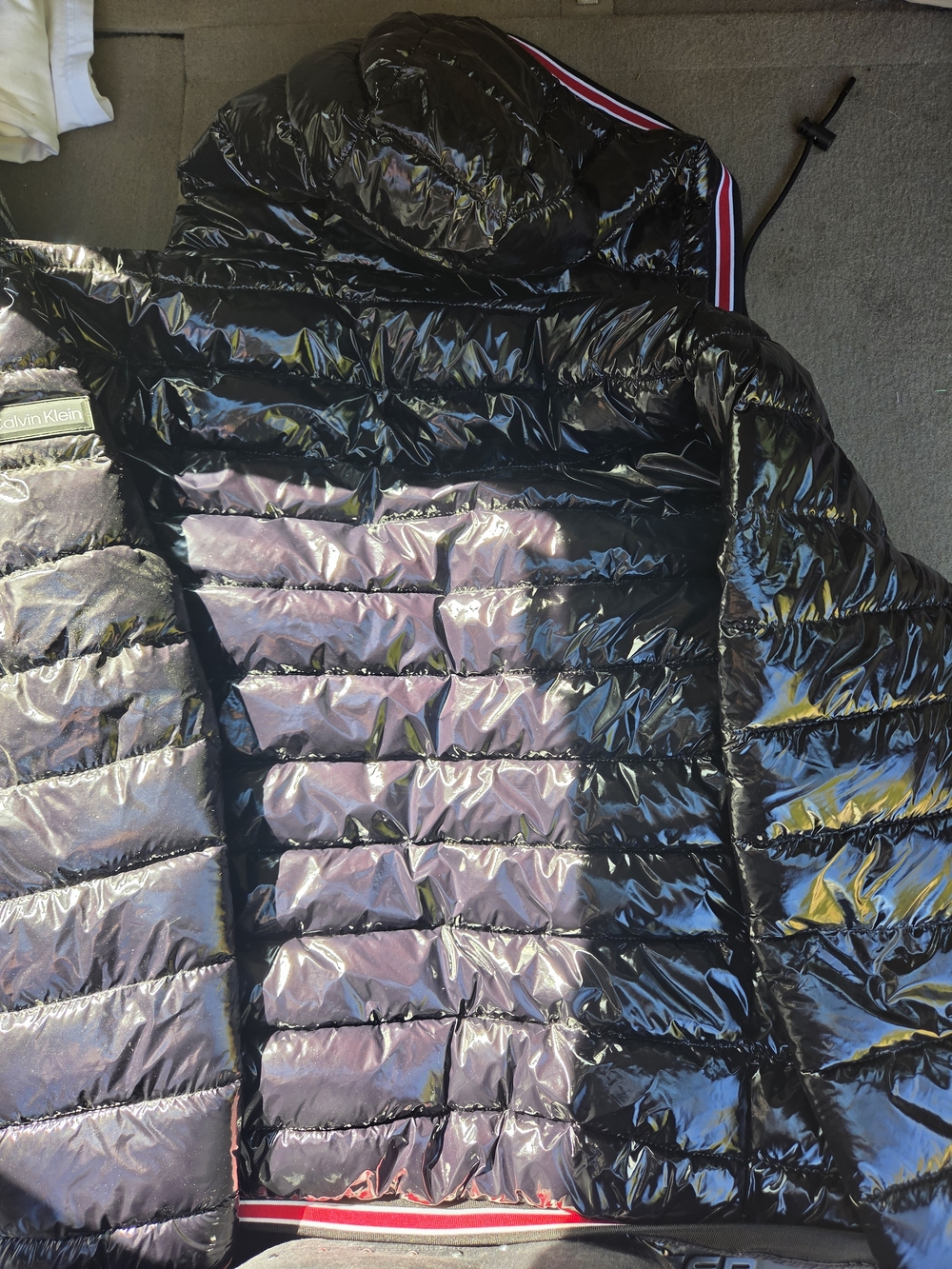 Kids Black Shiny Puffer Jacket - Calvin Klein